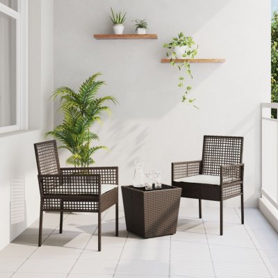 Omaxi 891761 Zahradní bistro set 3 pcs Hnědá Poly ratan – Hledejceny.cz