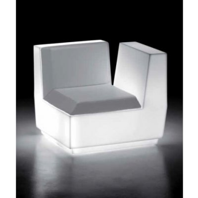 EURO 3 PLAST Svítící sedačka BIG CUT - rohový díl - 8281, , Barva sedáku Bílá, Varianta Outdoor (vnější prostředí) – Zbozi.Blesk.cz