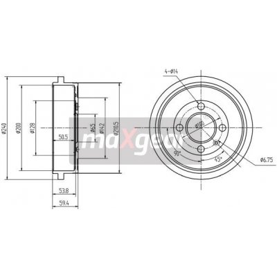 Brzdový buben VW zadní POLO 94- UP CITYGO 11- 1155231049 MAXGEAR – Hledejceny.cz