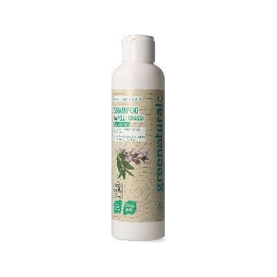 Greenatural Šampon pro mastné vlasy proti lupům šalvěj a kopřiva BIO 250 ml