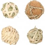 Flamingo Snuffi set ratanových a sisalových míčků 5 cm 4 ks – Zbozi.Blesk.cz