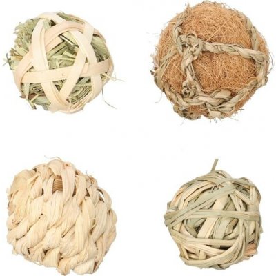 Flamingo Snuffi set ratanových a sisalových míčků 5 cm 4 ks – Zbozi.Blesk.cz