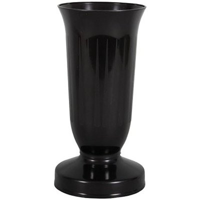 Váza hřbitovní KALICH těžká plastová d12x24cm černá – Zboží Mobilmania