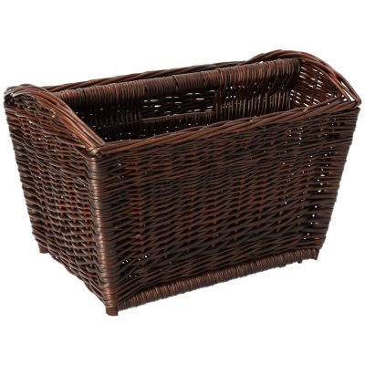 ČistéDřevo Proutěný stojan na noviny - dvojitý tmavý – Zboží Dáma