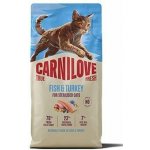 CARNILOVE TRUE FRESH CAT DRY FISH & TURKEY FOR STERILISED ADULT ALL BREEDS 6 kg – Hledejceny.cz