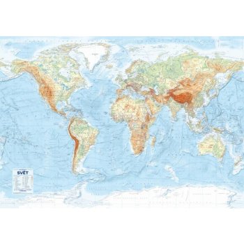 Svět nástěnná obecně zeměpisná mapa