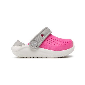 Crocs LiteRide Clog K Electric Pink White 205964 6QR J6 růžová