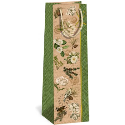 ARGUS Dárková papírová taška NATUR na víno (11 x 36 cm) 08340053 – Zboží Mobilmania