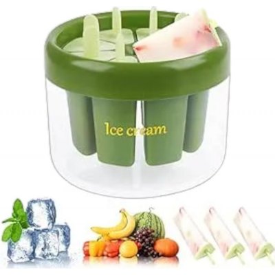 Formy na zmrzlinu s nádobou, sada zelená, 8 ks – Zbozi.Blesk.cz