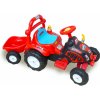Elektrické vozítko Dea elektrický traktor s vlekem červená