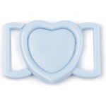 Plavkové zapínání srdce šíře 20 mm plastové - modrá světlá (10 pár) – Zboží Dáma