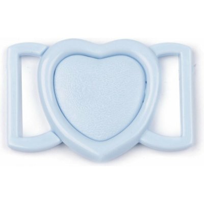 Plavkové zapínání srdce šíře 20 mm plastové - modrá světlá (10 pár) – Zboží Dáma