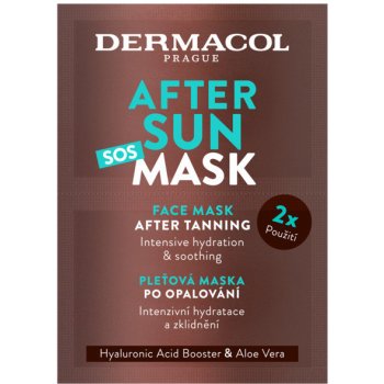 Dermacol AFTER SUN Pleťová maska po opalování 2x8 ml