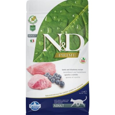 N&D PRIME kočka Grain Free Adult Lamb & Blueberry 1,5 kg – Zboží Mobilmania