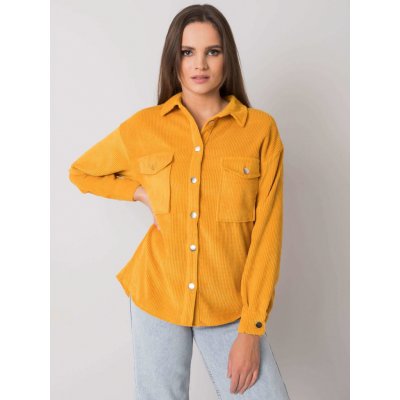 Rue Paris dámská manšestrová košile ro-ks-gm-01.20p dark yellow