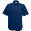 Pánská Košile Fruit of the Loom pánská popelínová košile krátký rukáv F651160 02 námořní modrá