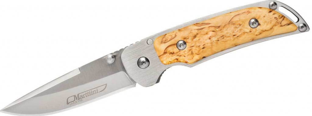 Marttiini Curly Birch Handle Folding Knive