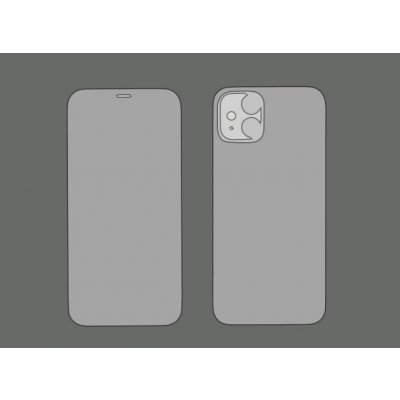 Ochranná folie JEM PPF Pre-Cut PPF na Iphone 12 Displej Satin matná fólie zadní strana carbon lesk – Zboží Živě