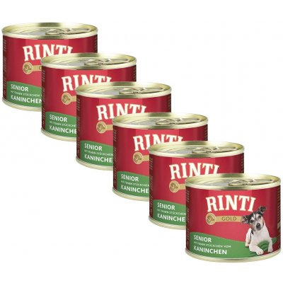 Konzerva Rinti Gold Senior králík 6 x 185 g