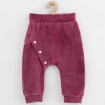New Baby Kojenecké semiškové tepláčky Suede clothes růžovo fialová – Zboží Mobilmania