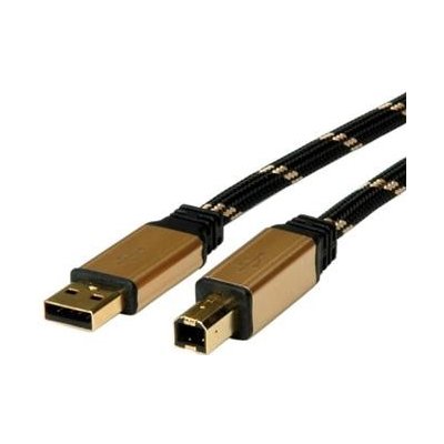 Roline 11.02.8805 Gold USB 2.0 kabel A-B, 4,5m