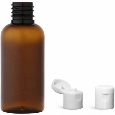 Via Plastová lahvička hněda s bílým dávkovacím víčkem 50 ml – Zboží Dáma
