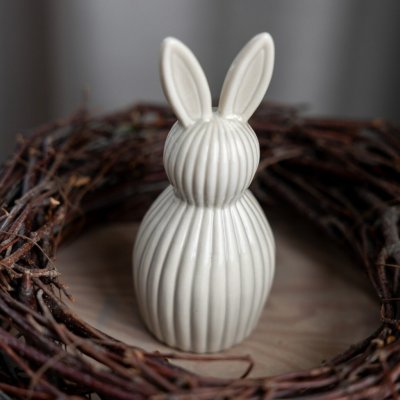 Storefactory Velikonoční dekorace Mira Greige 14 cm, béžová barva, keramika – Hledejceny.cz
