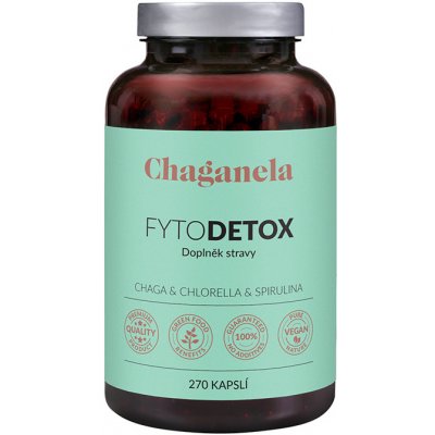 Chaganela FytoDETOX Chaga + Chlorella + Spirulina 270 kapslí