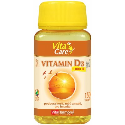 Vitaharmony Vitamin D3 1000iu 150 tobolek – Hledejceny.cz