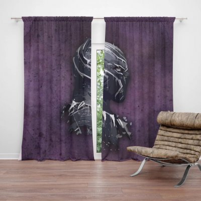 Sablio Závěs BLACK PANTHER z profilu Fialový mlhavý: 2ks 140x250cm – Hledejceny.cz