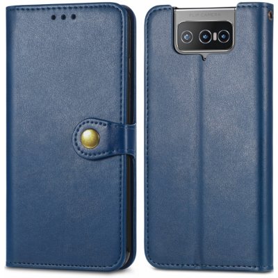 PROTEMIO 34908 LEATHER BUCKLE Peňaženkový obal Asus Zenfone 8 Flip modrý – Hledejceny.cz