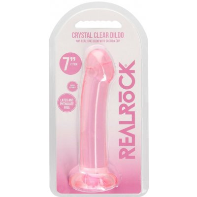 RealRock Smooth Spot Dildo with Suction Cup 17cm, růžové – Zboží Mobilmania