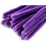 Chlupaté drátky na tvoření Ø6 mm délka cca 30 cm - (A032) fialová tmavá (20 ks) – Zboží Dáma