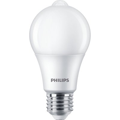 Philips 8718699782757 LED žárovka 1x8W E27 806lm 4000K studená bílá, se senzorem, matná bílá, EyeComfort