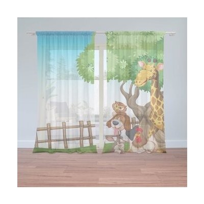 Sablio Záclony Zvířátka 2: 2ks 150x250cm – Hledejceny.cz