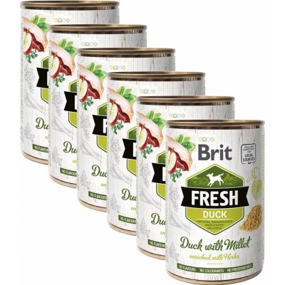 Brit Fresh Duck with Millet 6 x 400 g – Zboží Mobilmania