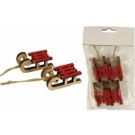 Sáňky červené 4 ks D1220/C 4,8 x 2 x 1,5 cm – Hledejceny.cz