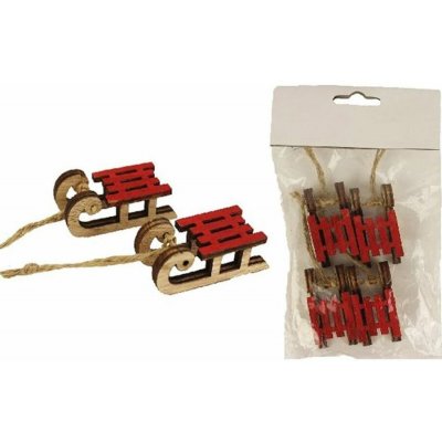 Sáňky červené 4 ks D1220/C 4,8 x 2 x 1,5 cm – Hledejceny.cz