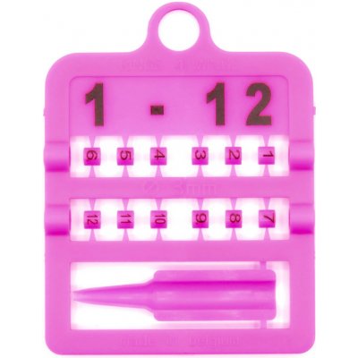 E-Z Split Ring Kroužky číselné, 3 mm/ růžové 1-12 – Sleviste.cz