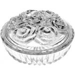 Crystal Bohemia Poděbrady dóza růže 8 cm olovnatý křišťál – Hledejceny.cz