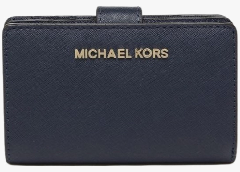 Michael Kors Jet set travel BIFOLD medium dámská kožená peněženka tmavě modrá