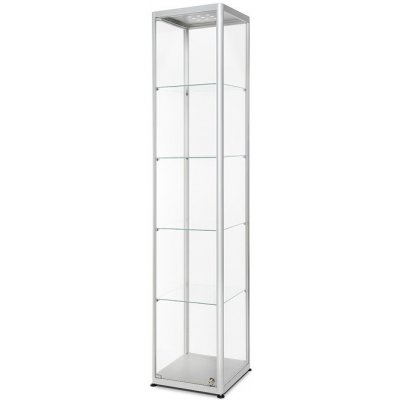 Jansen Display Skleněná produktová vitrína VR2 - 400x2000x400mm, LED osvětlení, 400 x 2000 mm – Zboží Živě