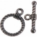 Americké zapínání gunmetal, 14 mm (4 sety) – Sleviste.cz