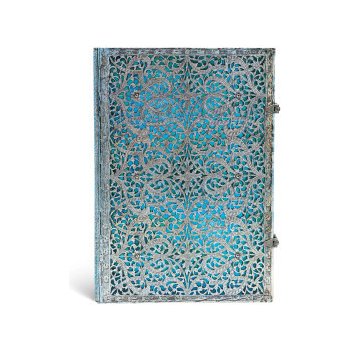 Silver Filigree Maya Blue Grande Journal