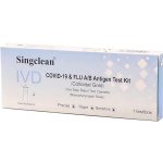 Singclean 3v1 Chřipka A/B/SARS-CoV-2 výtěrový test 1 ks – Zboží Dáma
