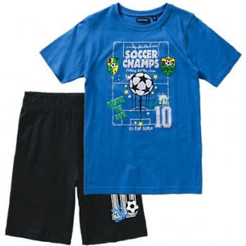 Blue Seven dětská souprava modré tričko a kraťasy Football