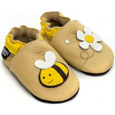 Liliputi Barefoot capáčky Soft Paws Beige Bee včelka béžové – Sleviste.cz