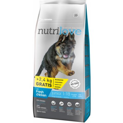 Nutrilove pes granule Junior L fm kuřecí 12 kg