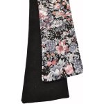 Dámská oboustranná kravata Wclassictie černá květy – Zboží Dáma