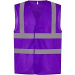 Yoko Hi-Vis síťovaná bezpečnostní vesta HVW120 fialová